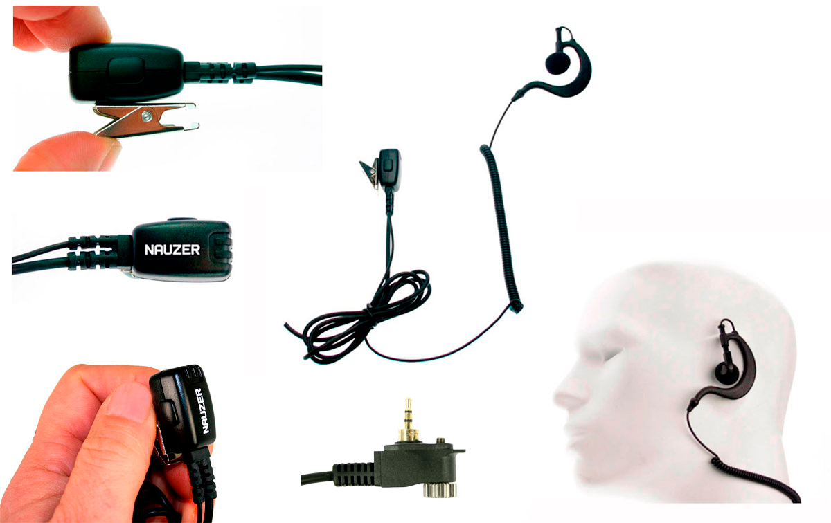 PIN29M6 NAUZER micro-auricular orejera para walkies MOTOROLA TETRA 