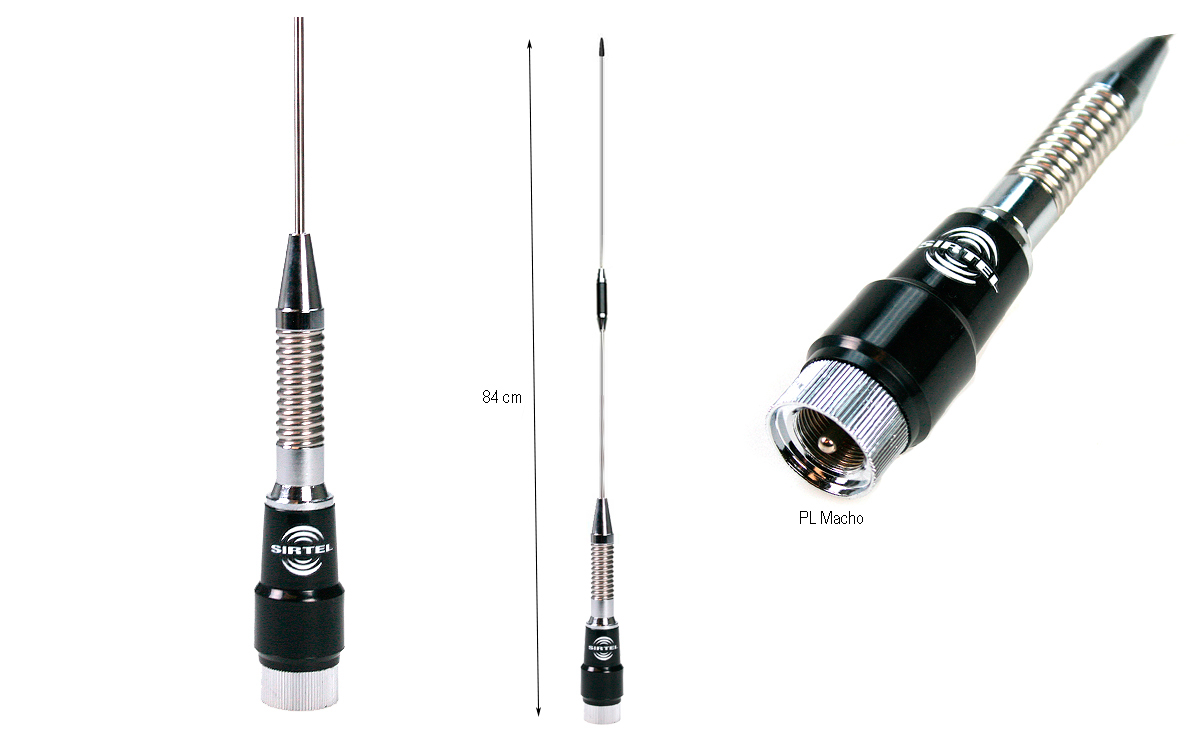 SIRTEL SRTM-438RA Antena Bi-Banda VHF-UHF 144/430 Mhz. Longitud 84 cm