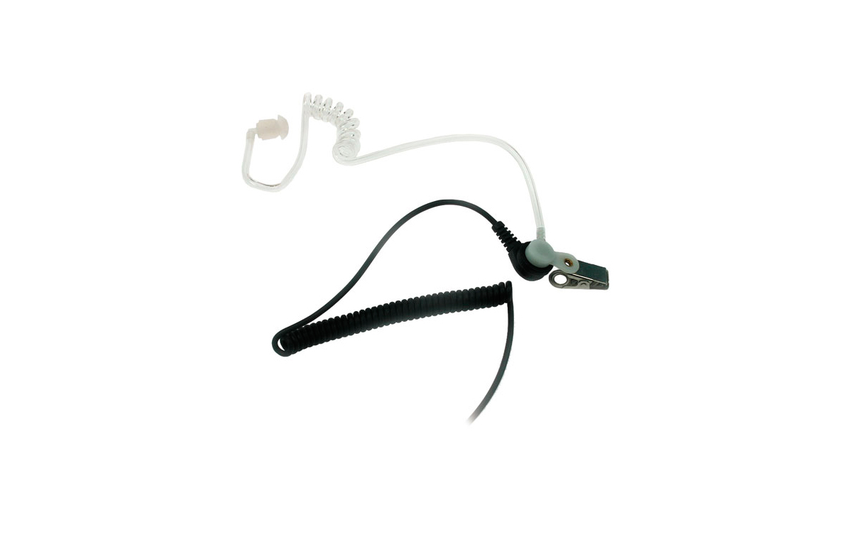 Nauzer PIN-39-K. High quality tubular micro-earphone with PTT. For KENWOOD, LUTHOR, PUXING and WOUXUN handhelds