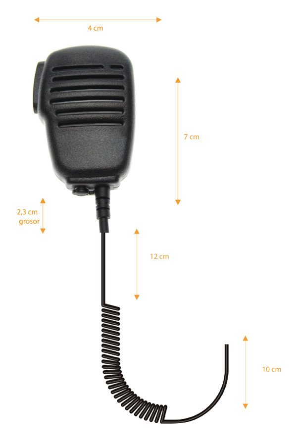 NAUZER MIA115M2. Microfono altavoz PTT de altas prestaciones para walkies MOTOROLA y COBRA de uso libre.