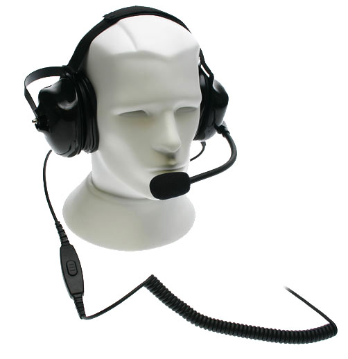 NAUZER HEL880K Micro-Auriculares tipo casco profesional para walkies KENWOOD