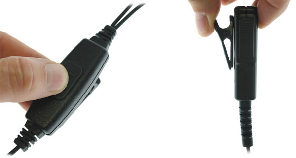NAUZER PIN MATIC2. Micro-Auricular tubular con DOBLE PTT especial para ambientes ruidosos, uso Militar, Seguridad o industrial. Ideal para Vigilancia en Discotecas, conciertos, etc