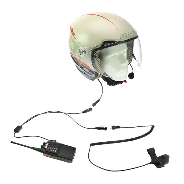 NAUZER KIM-66-M2.   Headset Boom Microphone Kit for use with open helmet.   For Mororola and Cobra handhelds