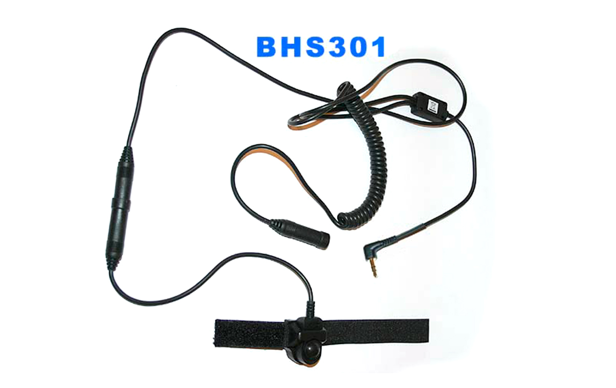 bhs 301 adaptador de un pin con ptt para chs300 y ohs500