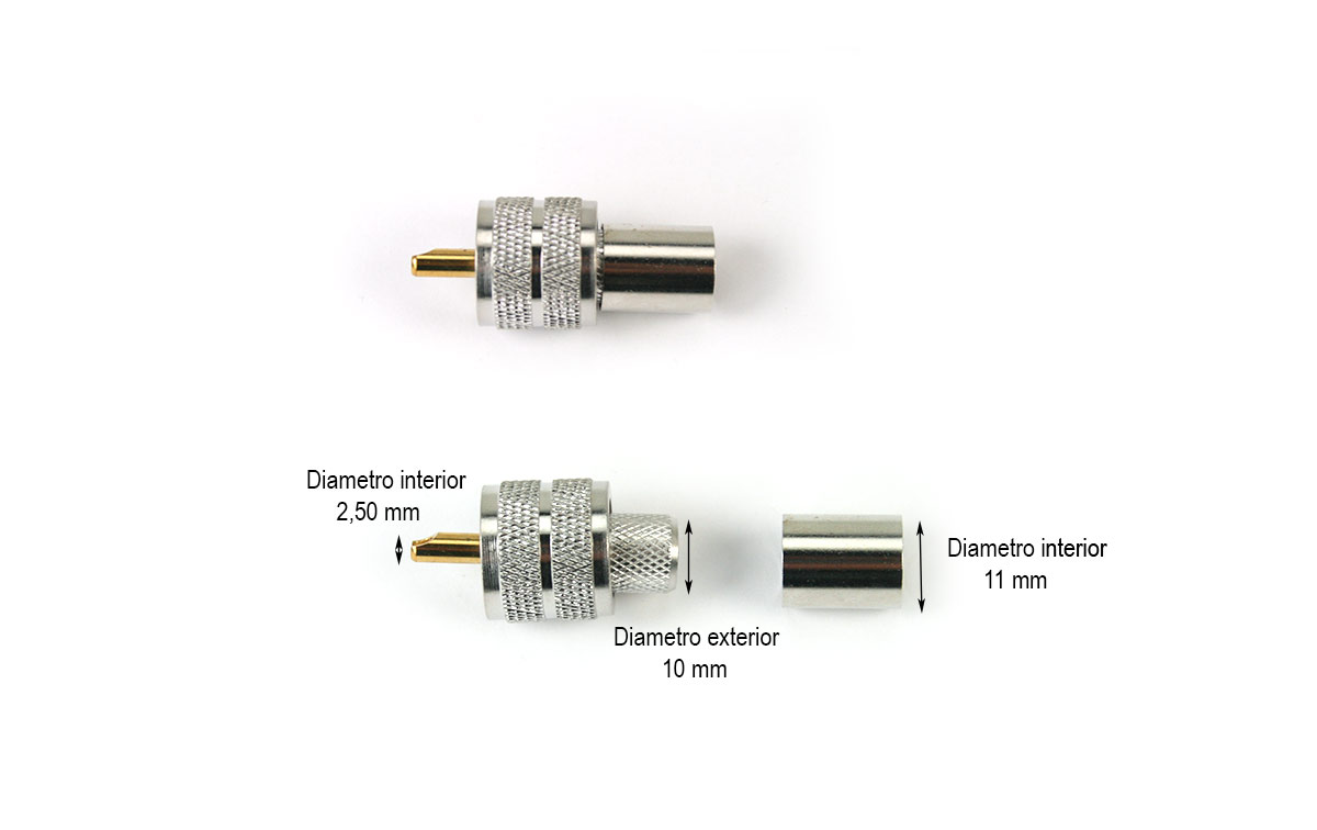 Connecteur à sertir mâle court PL-259 CON1654