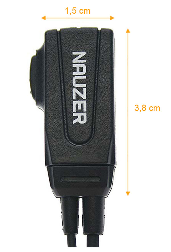pin-39-sp2. tubular micro-earphone with special ptt for noisy environments