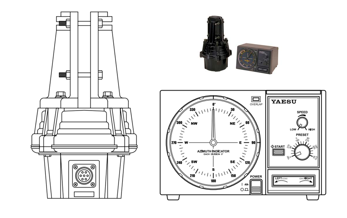 yaesu g-1000dxc el rotador de alta capacidad instalaciones pesadas