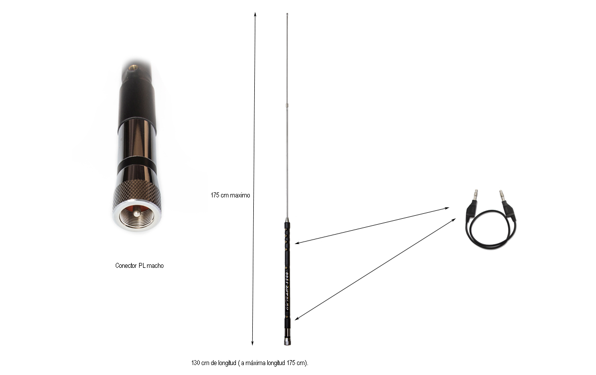 KOMUNICA HF-EXPLORER-1 Antena móvil 7 bandas: 80/40/20/15/10/6/2m