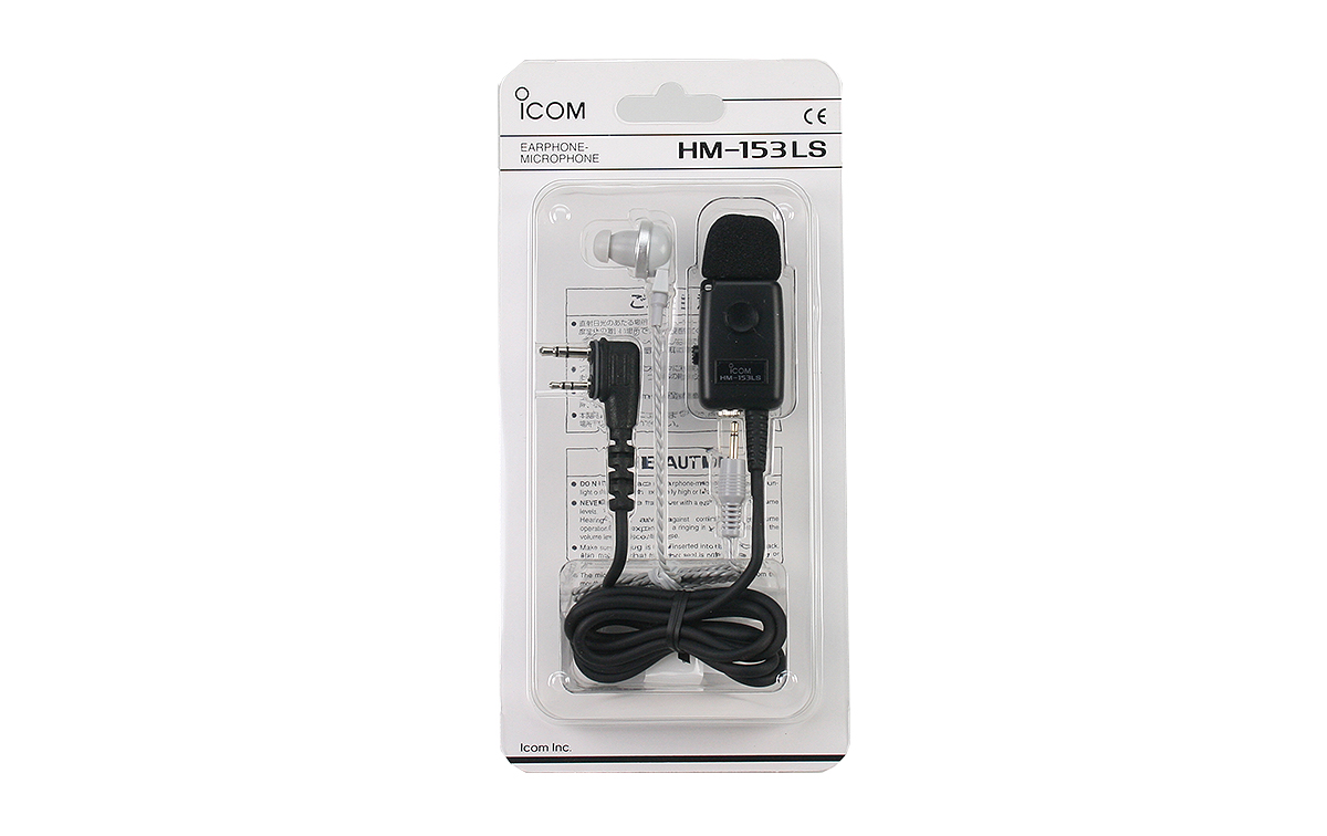 ICOM HM-153LS: Micro Auricular extraible Tipo Botón ID-52E, ID-50E 