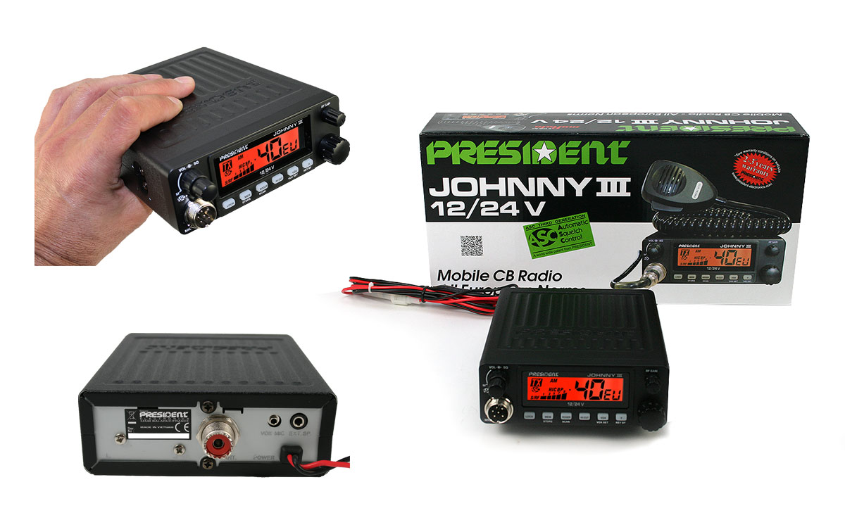 JOHNNY-III-ASC (12/24V) - AM-transceivers - CB-Radios - Group President  Electronics USA