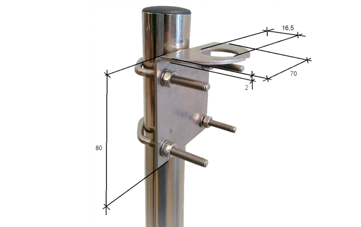 Tagra KF230 Soporte Acero Inoxidable Antenas y Aplicaciones Nauticas