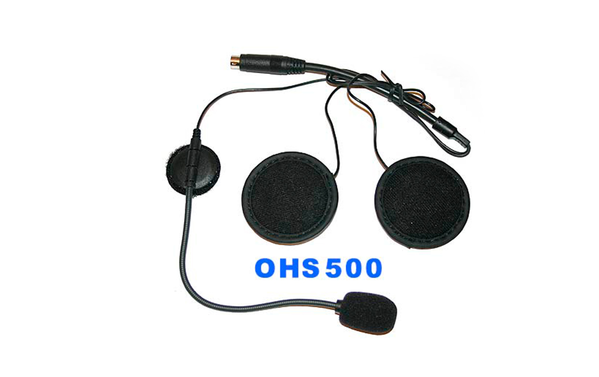 ohs 500 microfono altavoz auricular para casco abierto pertiga