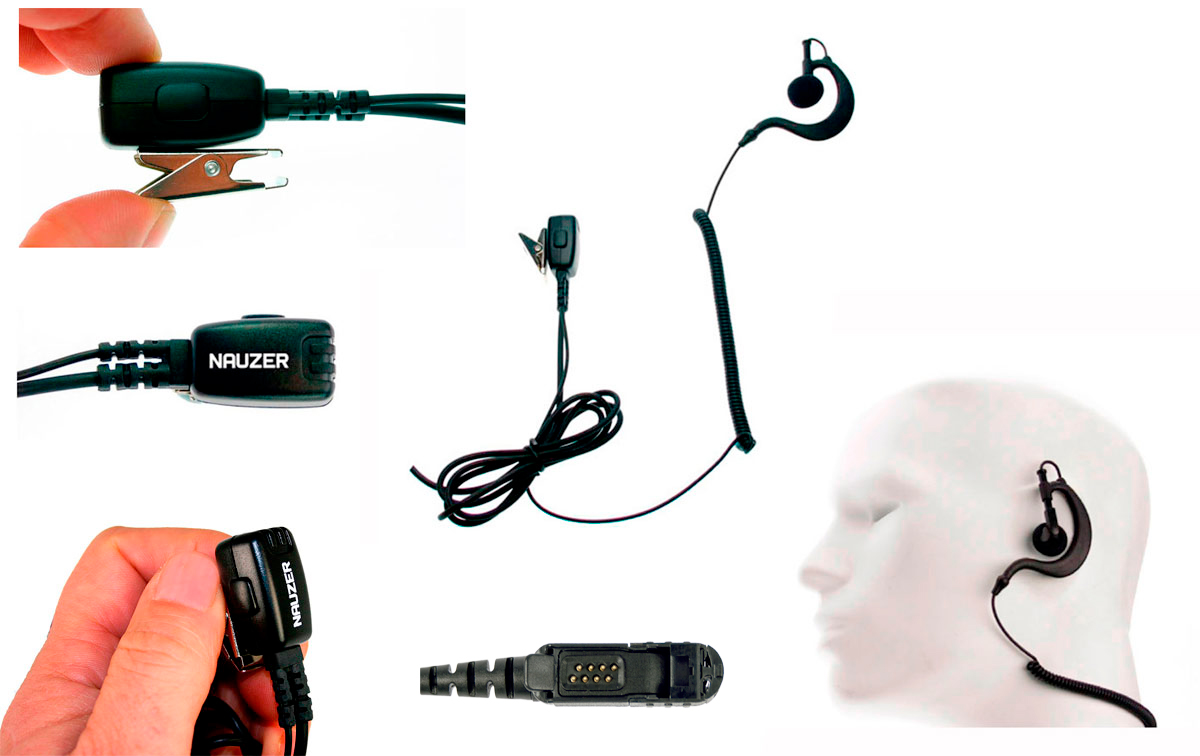 PIN29M8 NAUZER Micro-Auricular para MOTOROLA DP2000, DP2400, DP2600