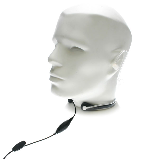 Nauzer PLX15-M5. Throat activated microphone with Hands-free VOX System. For MOTOROLA handhelds