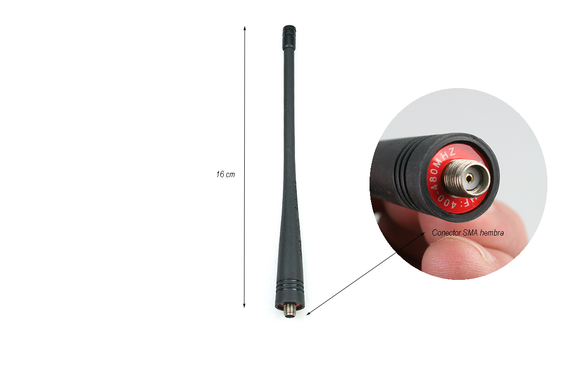 TLA-206, Antena frecuencias, (410-470 MHz , Walkie, LUTHOR TL-632