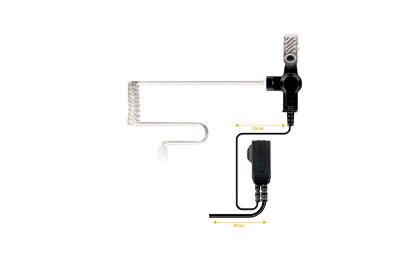 Micro-auricular con PTT con clip de sujeción
