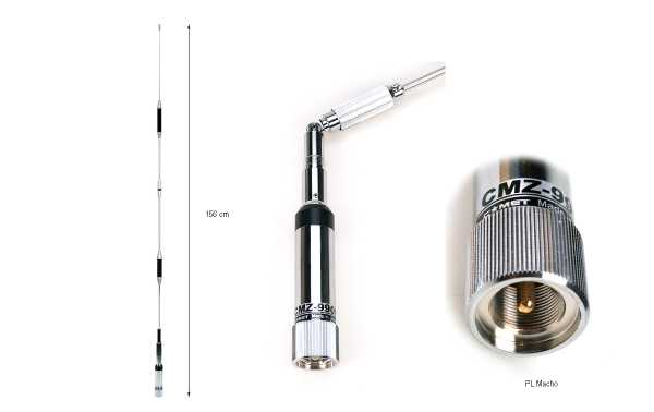 ANTENNE COMÈTE CMZ-9900. Antenne bi-bande VHF/UHF Longueur 156 cm