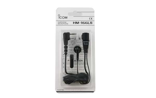 ICOM HM-166LS: Button Type PTT Micro-Headset for ID-52E, ID-50E