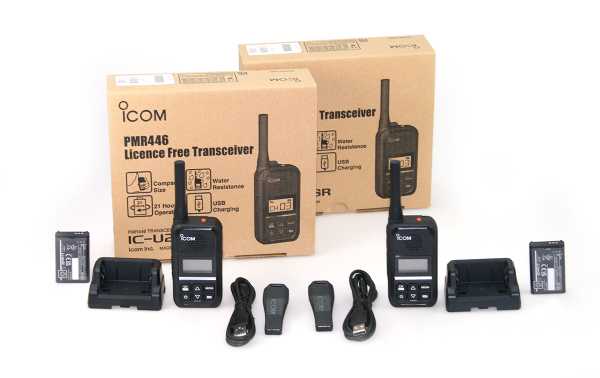 ICOM IC-U20-SR KIT-X2 Two walkie talkies for free use PMR 446