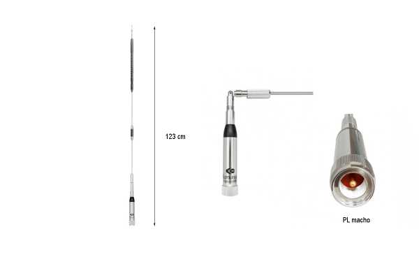 PWR-4CROSS Komunica: Antena Móvel Multibanda 29/50/144/430 Mhz