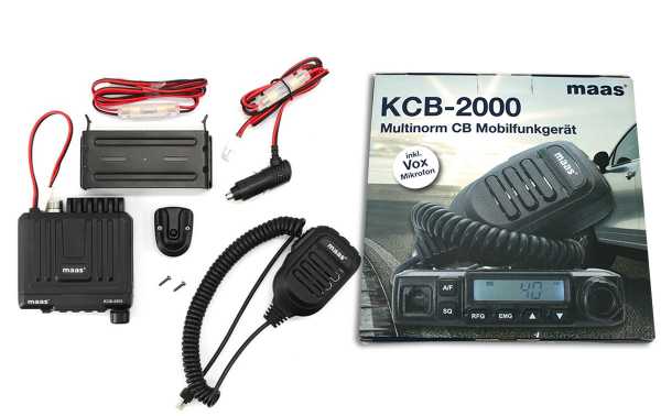MAAS KCB3000 Emisora CB 27 Mhz 40 canales AM/FM Voltaje 12-24 voltios