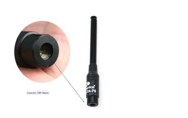 KOMUNICA PWR-TA-75-S Telescopic antenna VHF-UHF+RX, 14-41cm, SMA MALE