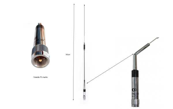 Komunica PWR-NR770-R Antena Bibanda VHF/UHF144/430 Mhz Longitud 97 cm