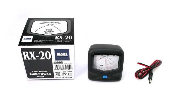 RX20 MAAS Medidor ROE - WATIMETRO 1,8 - 200 Mhz. 300 wats.Doble Aguja