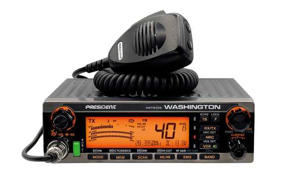 PRESIDENT WASHINGTON radio station - AM/FM/SSB HF 10 meters power 80 W